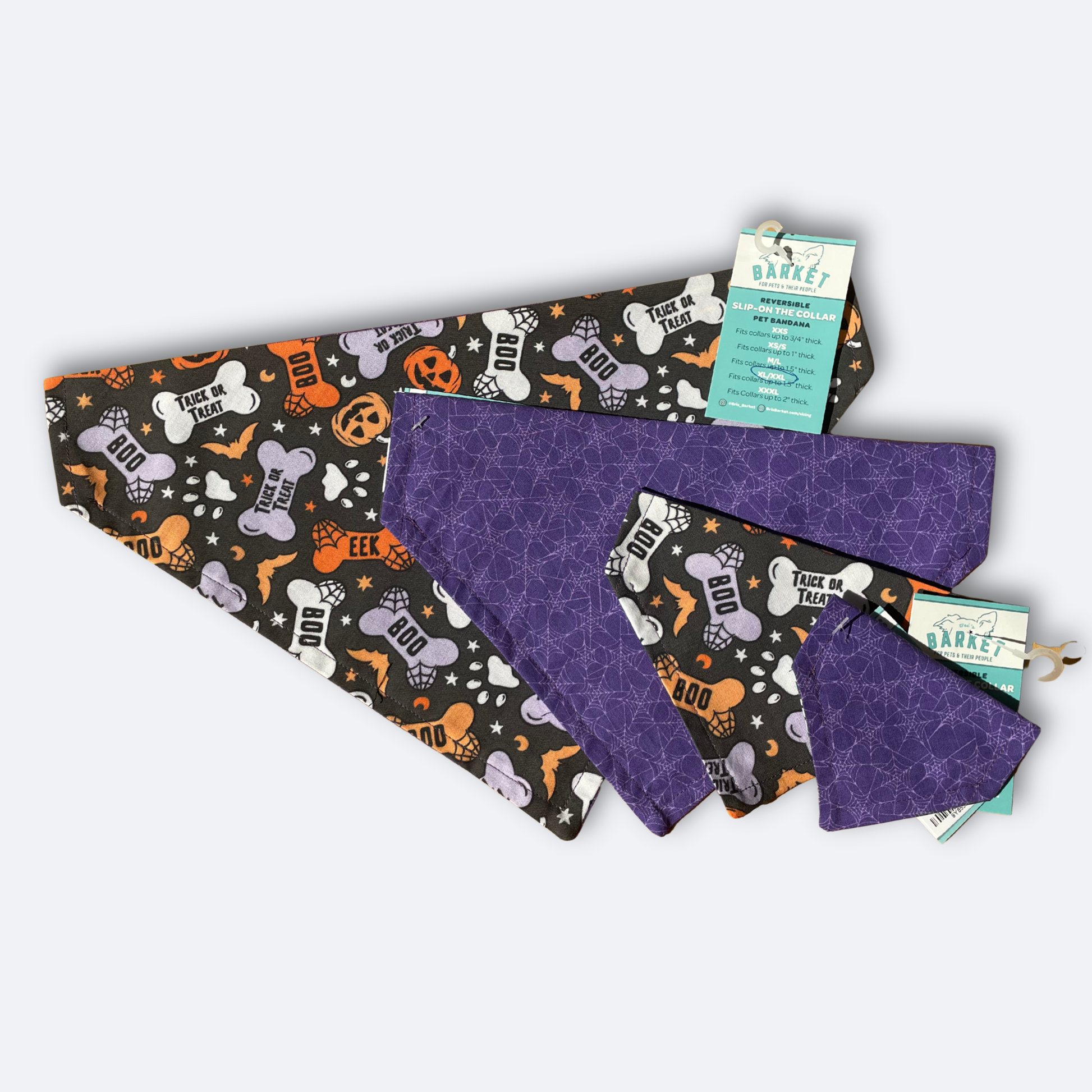 Boo Eek Trick Or Treats Bones Bandana