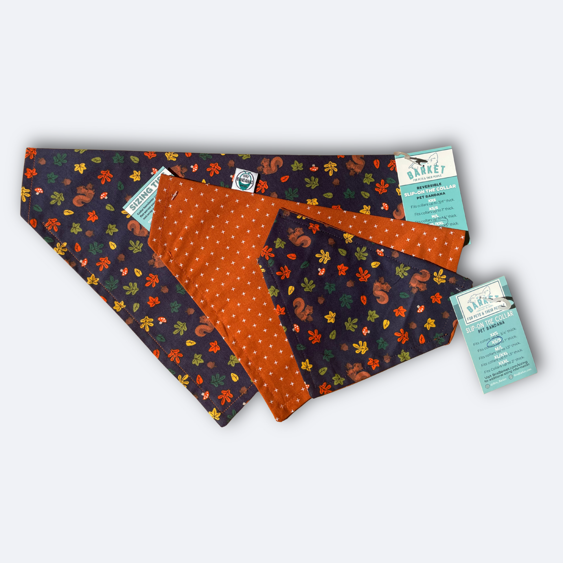 Squirrels and Leaves Bandana