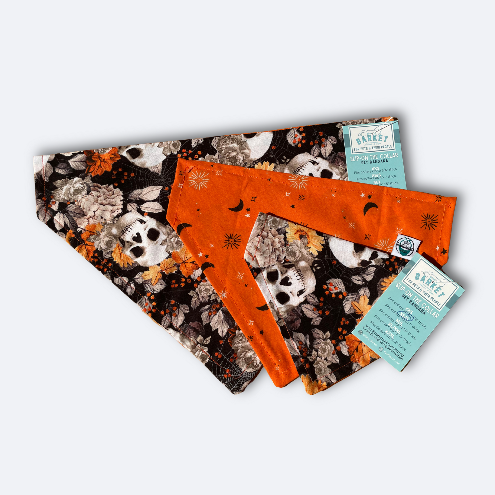 Skulls & Floral Bandana