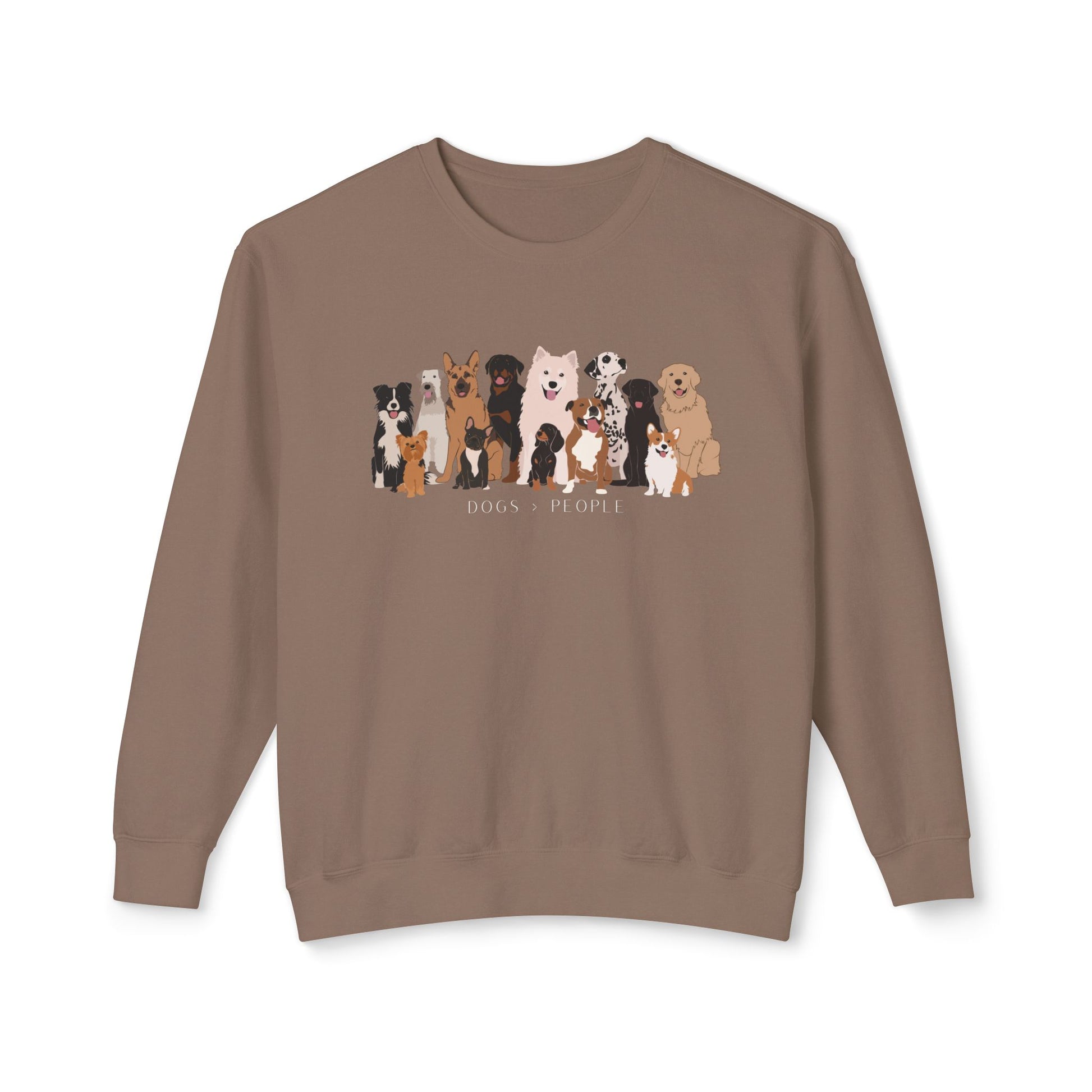 Dogs > People Unisex Lightweight Crewneck Sweatshirt
