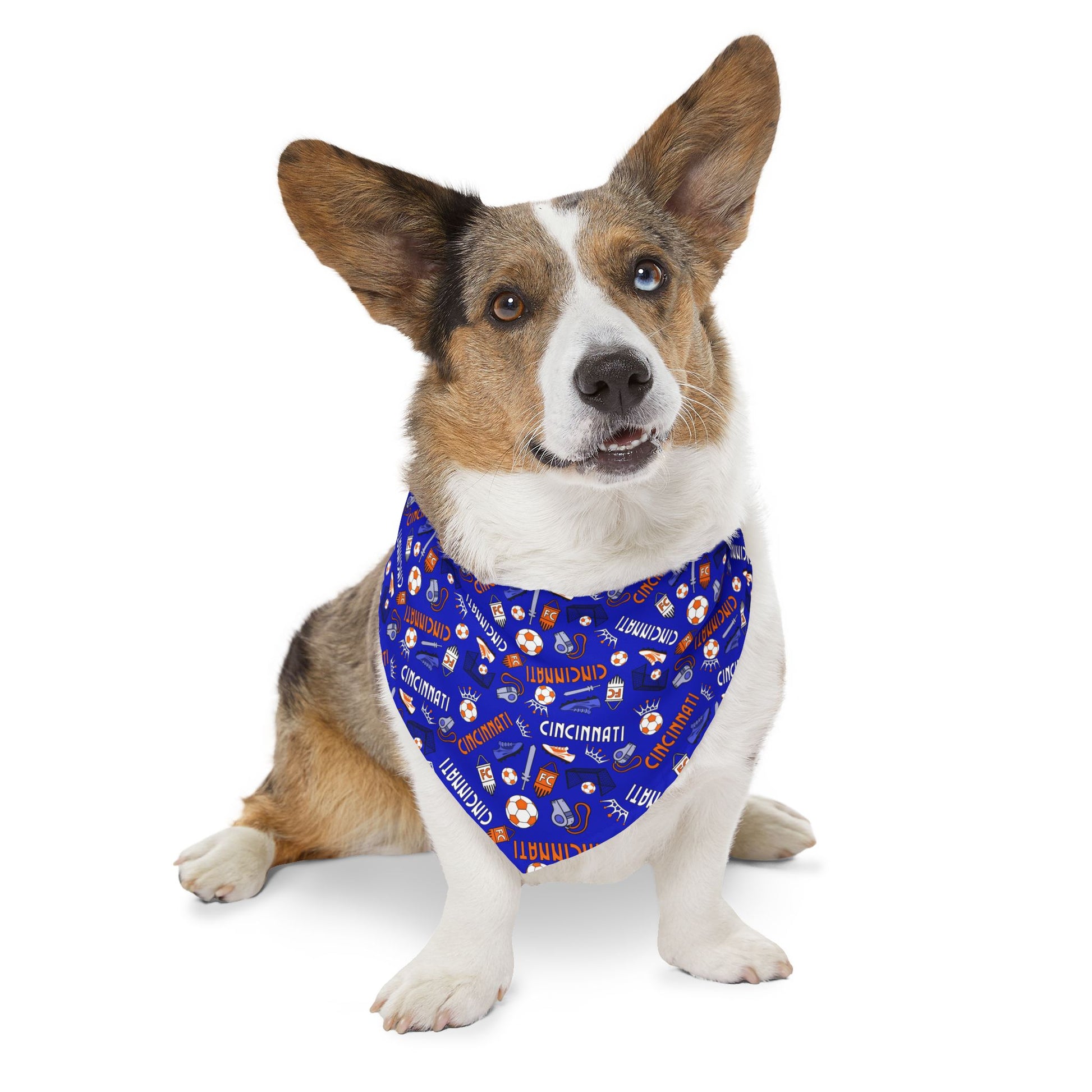 Dog Collar Bandana - Cincinnati Soccer Design