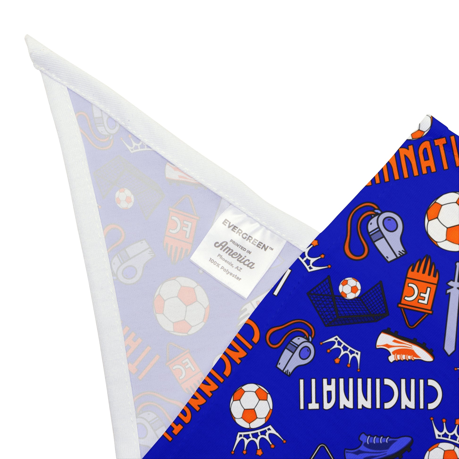 Tie-on Dog Bandana - Cincinnati Soccer Design