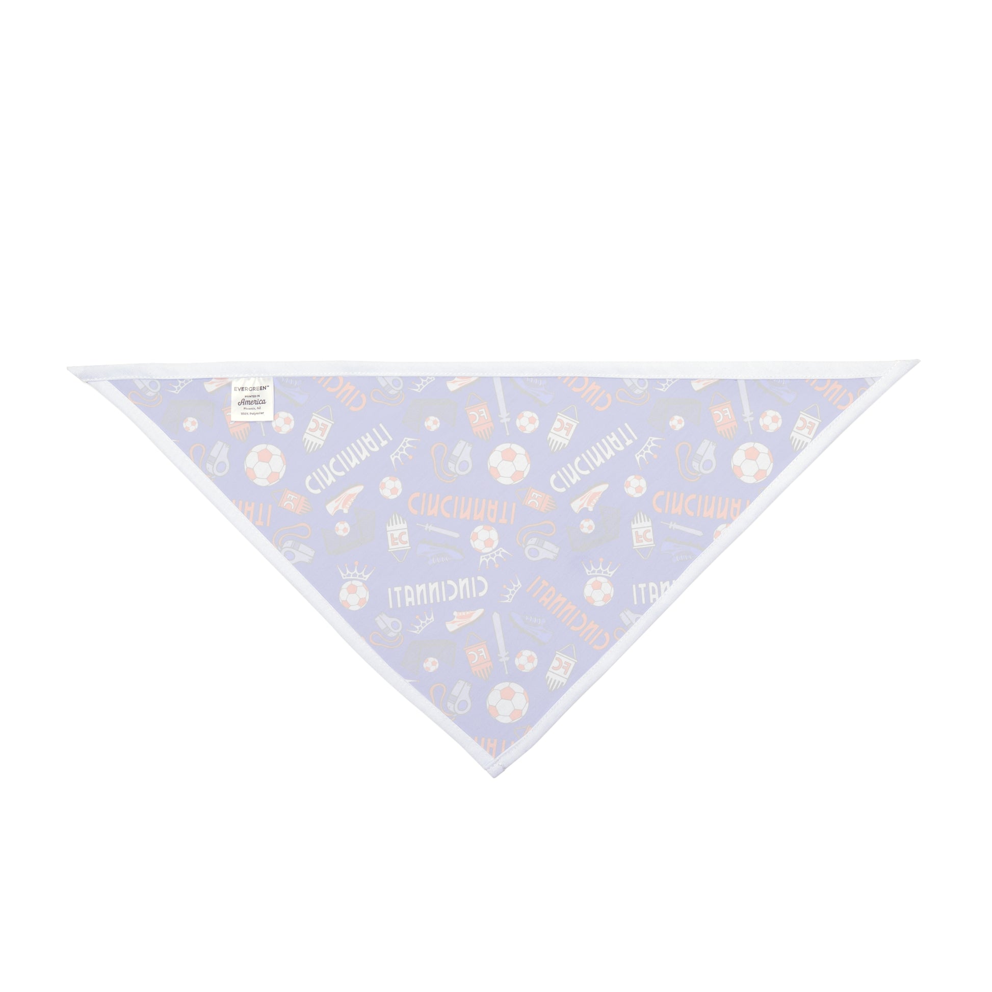 Tie-on Dog Bandana - Cincinnati Soccer Design