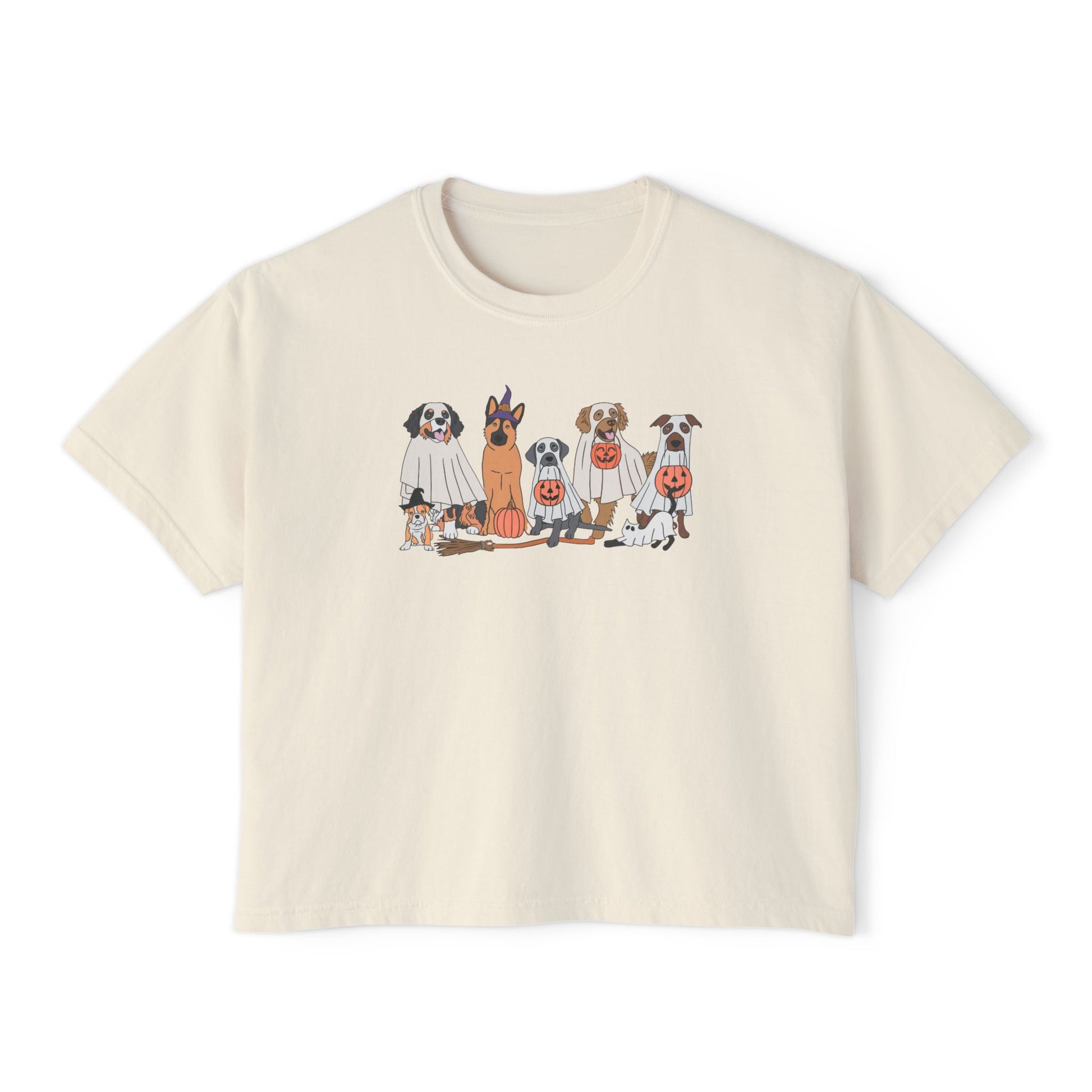 Halloween Pets Comfort Colors Women's Boxy Tee