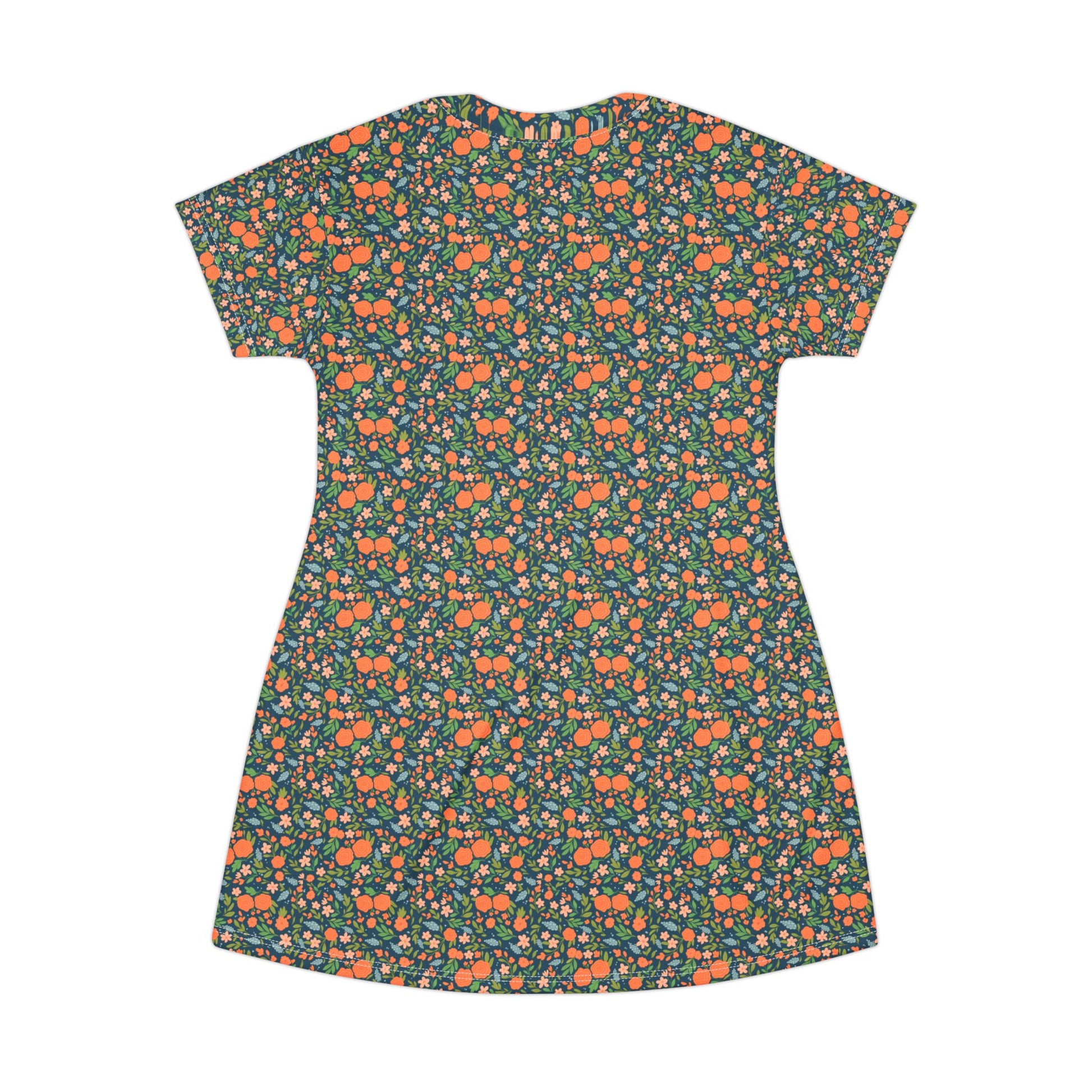 Vibrant Floral T-Shirt Dress, Casual Summer Dress, Relaxed Fit, Everyday Wear, Festival Outfit, Gift for Her