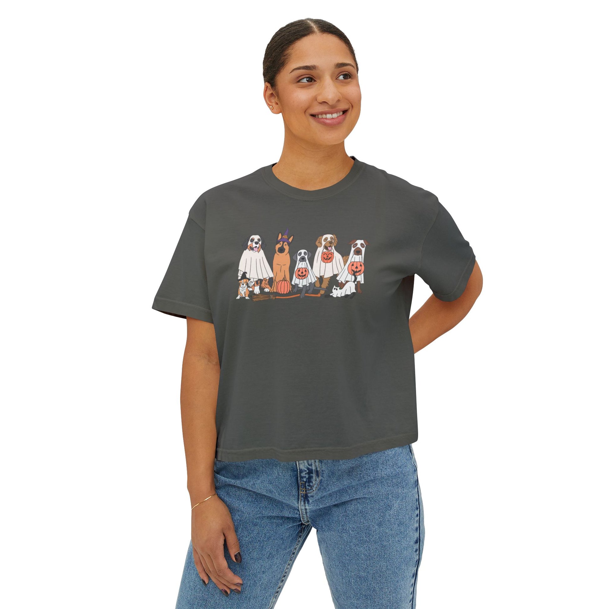 Halloween Pets Comfort Colors Women's Boxy Tee