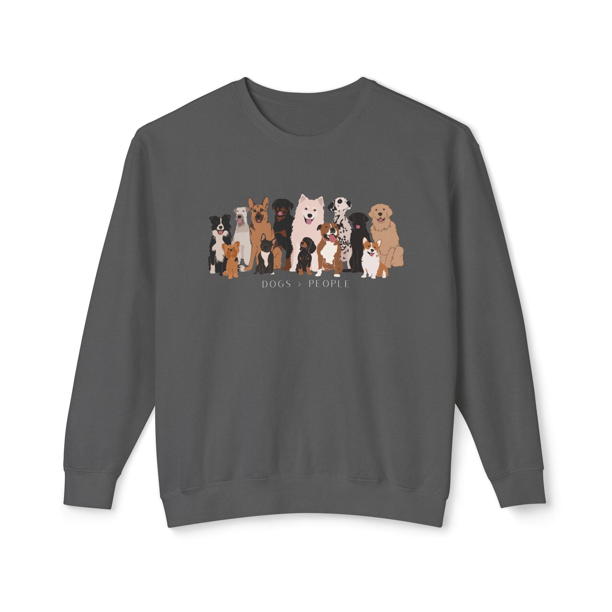 Dogs > People Unisex Lightweight Crewneck Sweatshirt