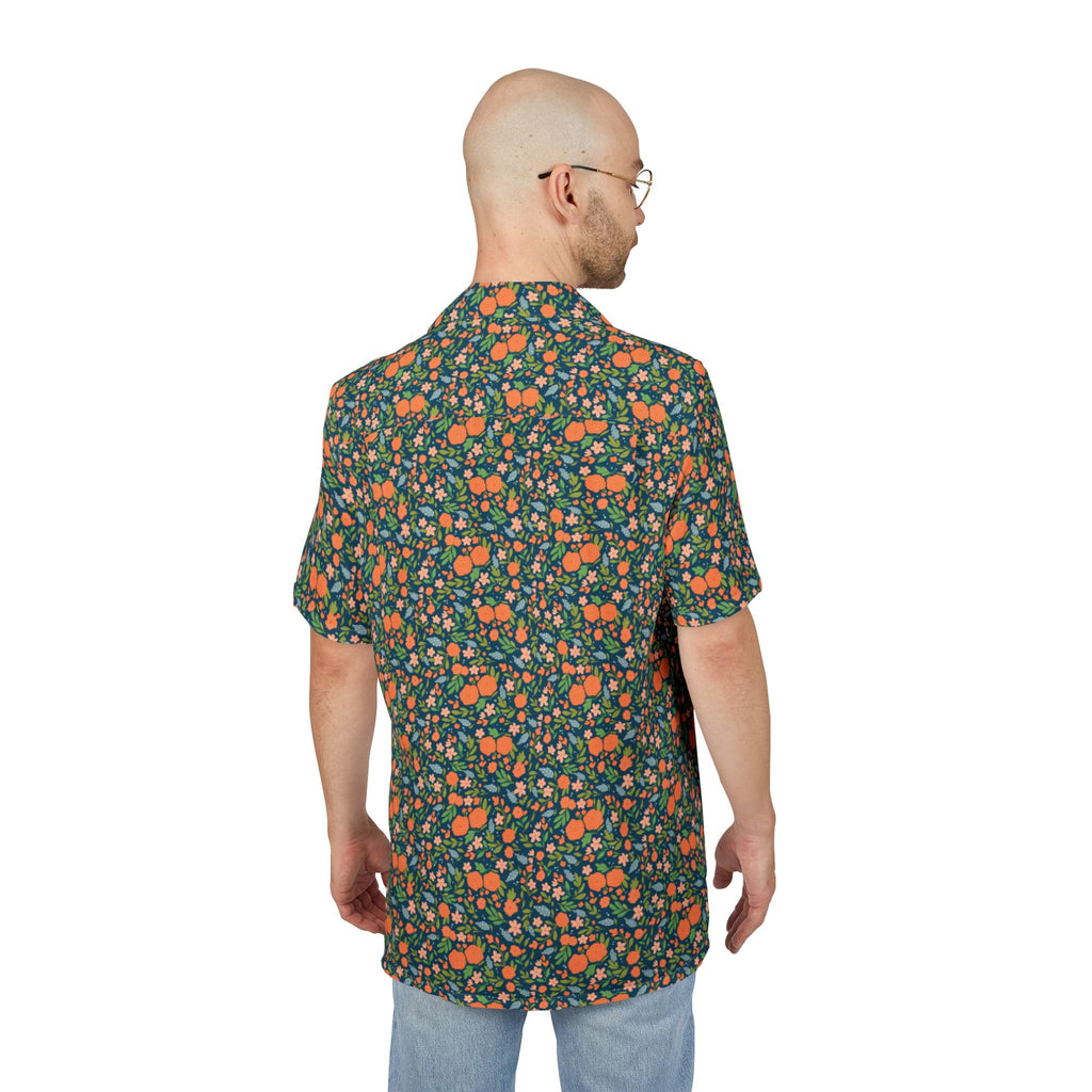 Vibrant Floral Unisex Hawaiian Button-Down Shirt, Summer Vacation Shirt, Beachwear, Casual Party Top, AOP Floral Print Shirt