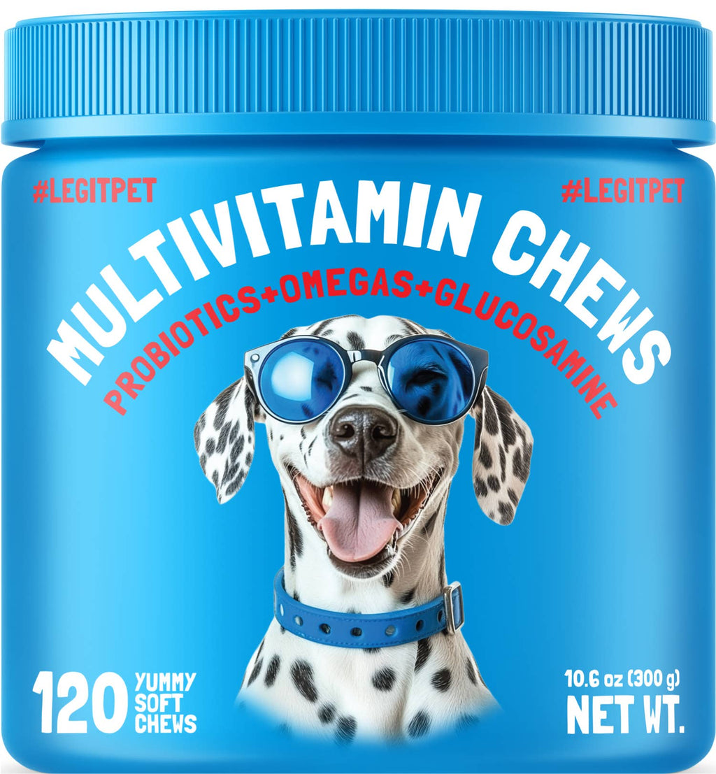 Multivitamin Chews w/Glucosamine Chondroitin, Probiotics Digestive Enzymes and Omegas