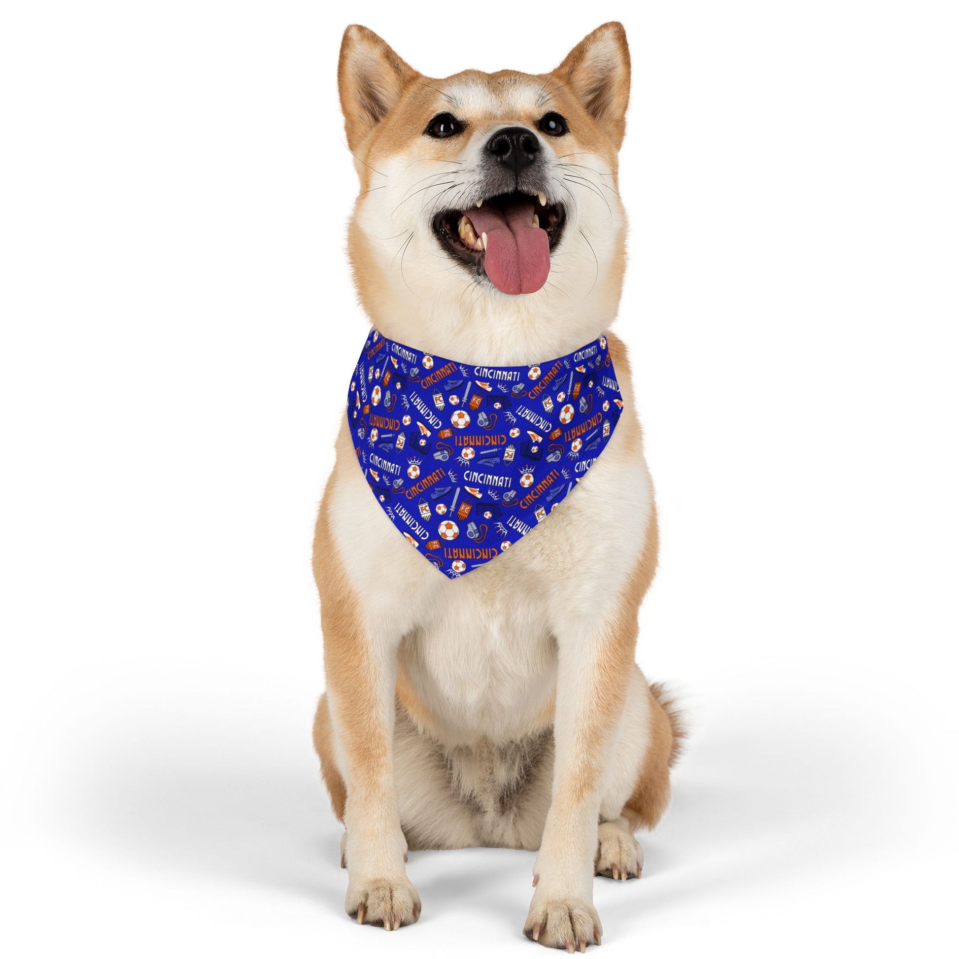 Dog Collar Bandana - Cincinnati Soccer Design