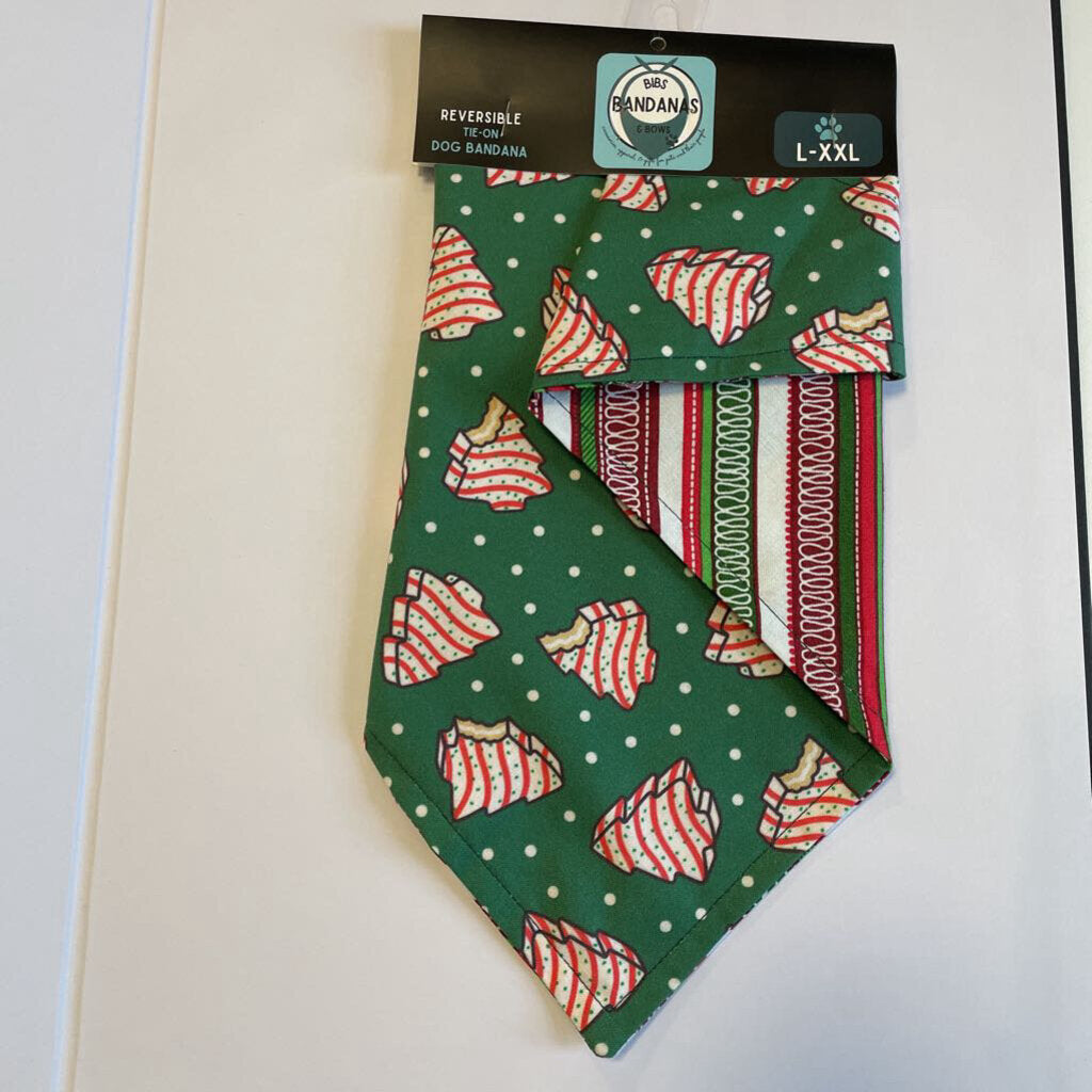 Christmas Tree Snack Cakes Collar Bandana (ACCESSORIES, M/L