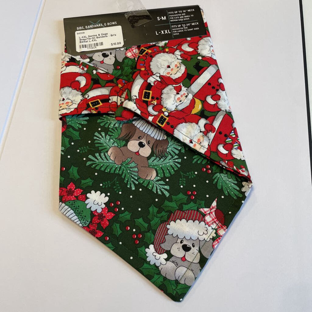 Santas & Dogs Collar Bandana (ACCESSORIES, XXS