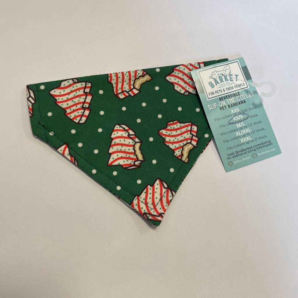 Christmas Tree Snack Cakes Collar Bandana (ACCESSORIES, M/L