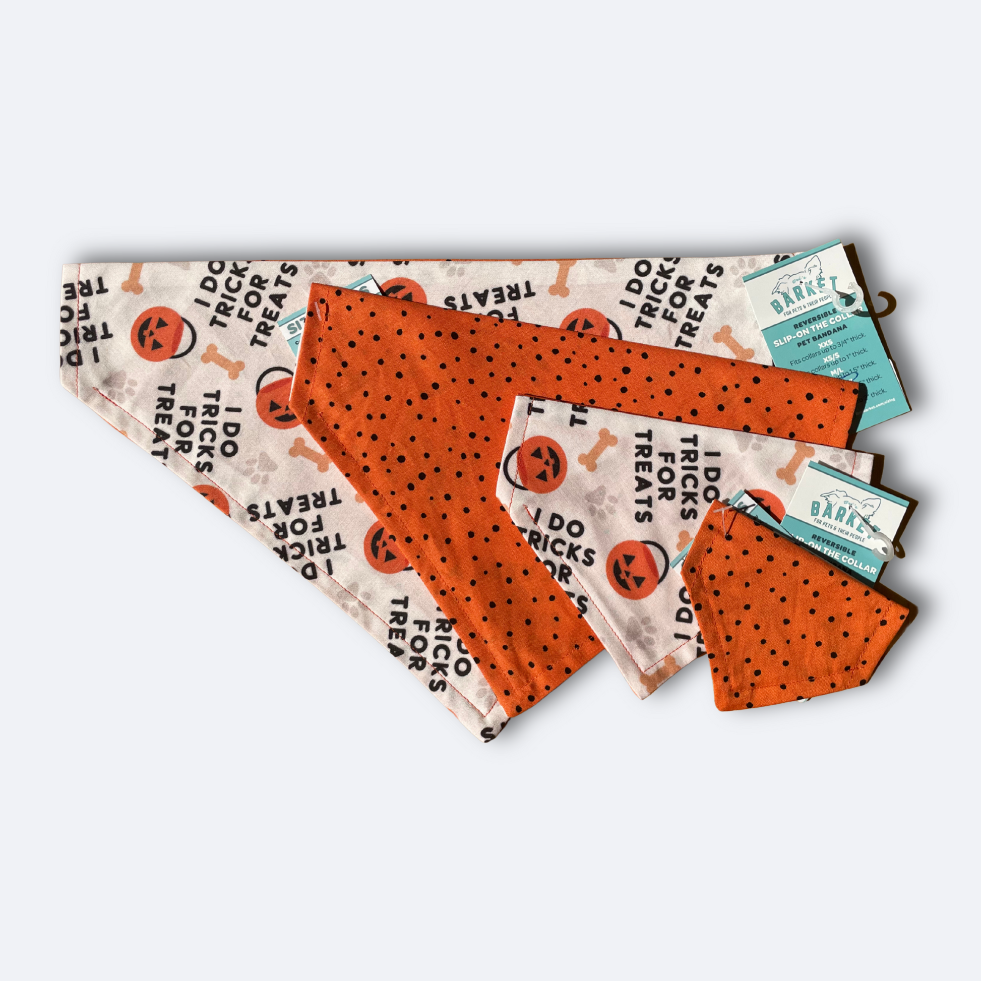 Tricks For Treats Tan / Orange Bandana