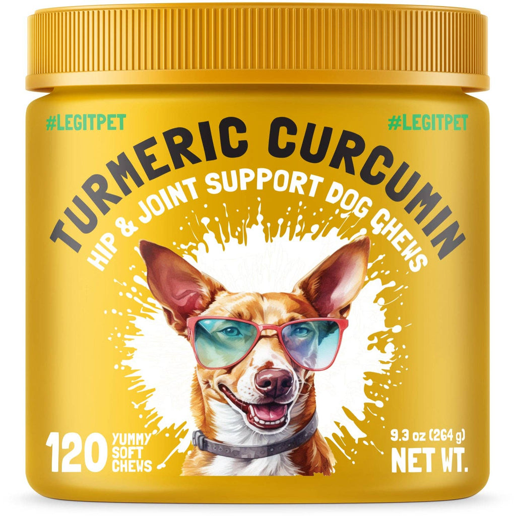 Turmeric Curcumin Hip & Joint Dogs Chew Support for Arthritis & Mobility with Collagen & BioPerine