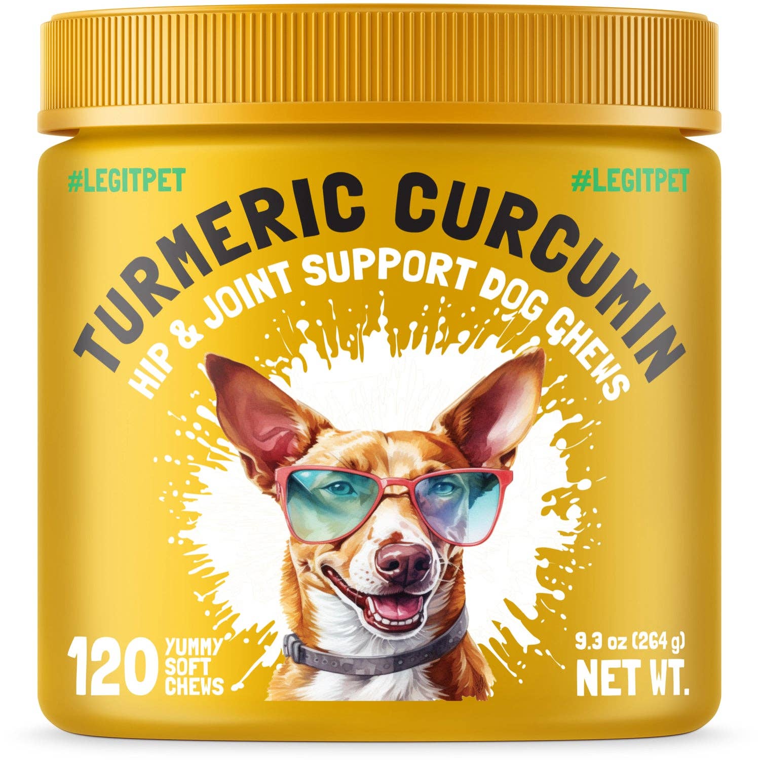 Turmeric Curcumin Hip & Joint Dogs Chew Support for Arthritis & Mobility with Collagen & BioPerine